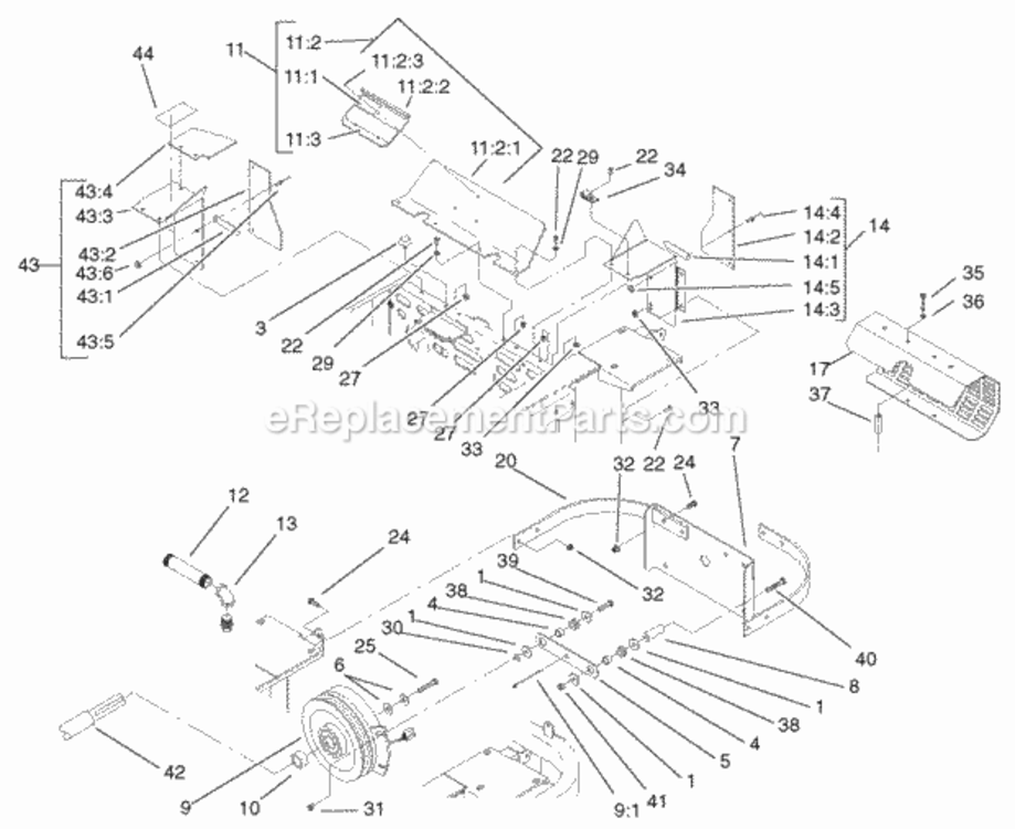 Page V Diagram and Parts List for 210000001-210002100 Toro Lawn Tractor