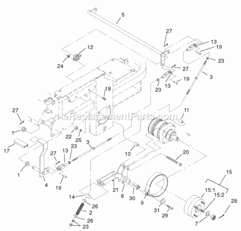 Page D Diagram and Parts List for 210000001-210002100 Toro Lawn Tractor