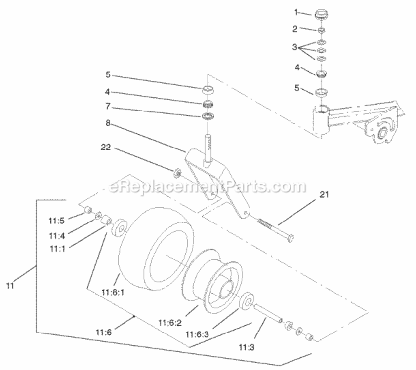 Page E Diagram and Parts List for 210000001-210002100 Toro Lawn Tractor