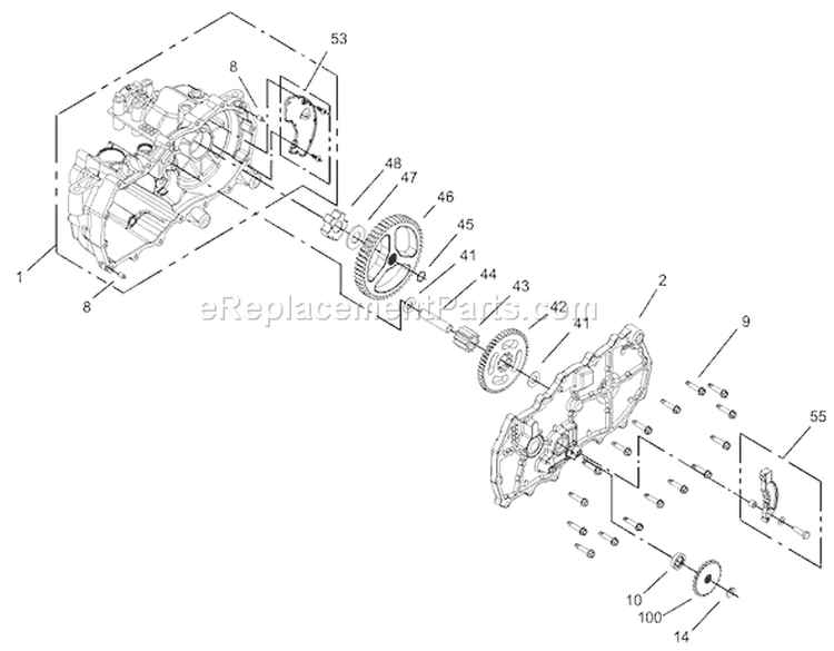 Housing Assembly Diagram and Parts List for 230000001-230999999 - 2003 Toro Lawn Tractor