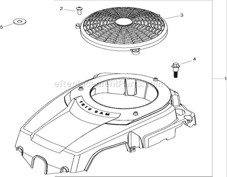 Blower Housing Assembly Diagram and Parts List for 270000001-270999999 - 2007 Toro Lawn Tractor