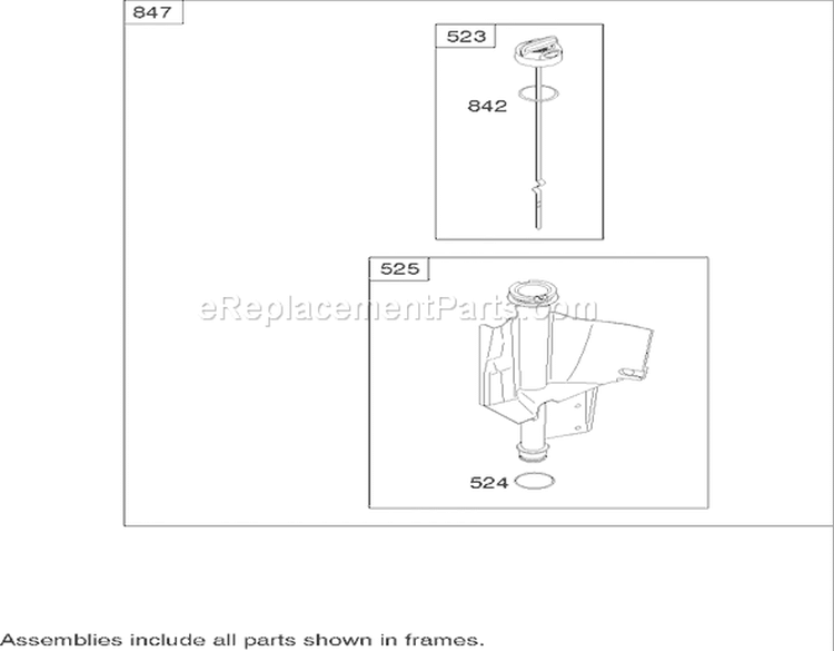Oil Filter, Tube and Pump Assembly Diagram and Parts List for 260000001-260999999 - 2006 Toro Lawn Tractor