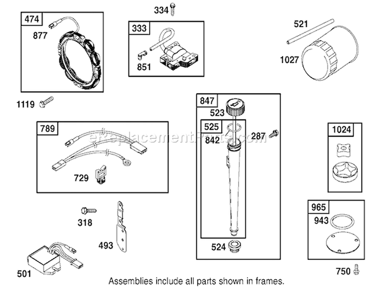 Oil Filter, Tube, And Pump Assembly Diagram and Parts List for 210000001-210999999 - 2001 Toro