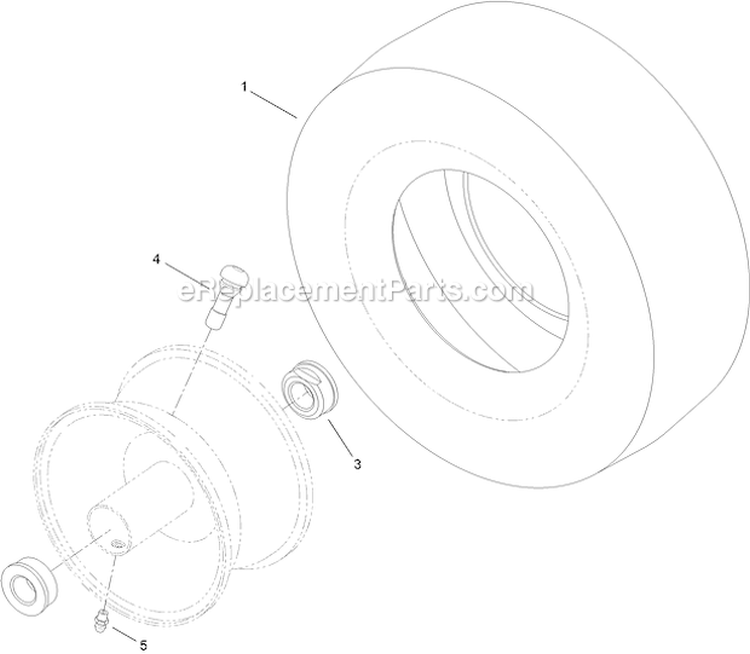 13 Wheel And Tire Assembly Diagram and Parts List for 312000001-312999999 Toro Lawn Tractor