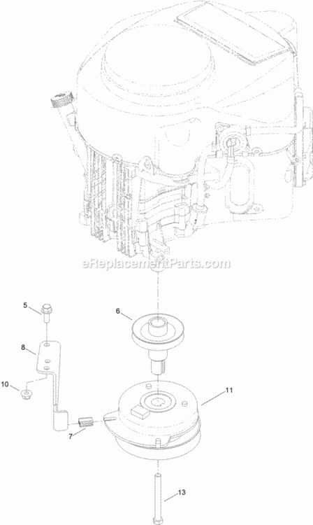 Clutch_Assembly Diagram and Parts List for 314000001 - 314999999 Toro Lawn Tractor