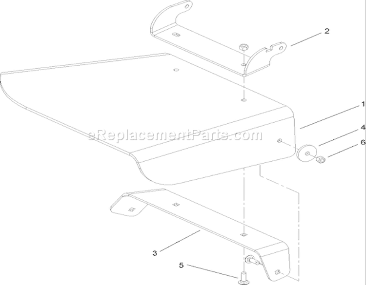 Rubber Deflector Assembly No. 114-1651 Diagram and Parts List for 280000001-280999999 - 2008 Toro