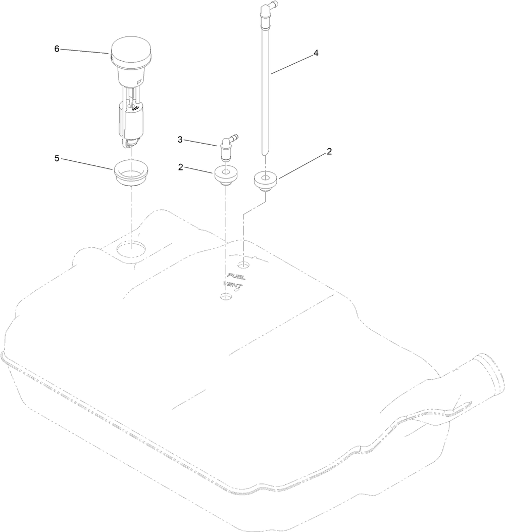Fuel Tank Assembly No. 147-5288 Diagram and Parts List for 415400000 - 416999999 Toro Lawn Tractor