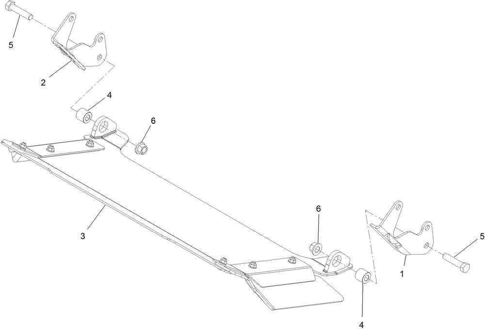 Rear Discharge Tunnel Assembly Diagram and Parts List for 411000000 - 413999999 Toro Lawn Tractor