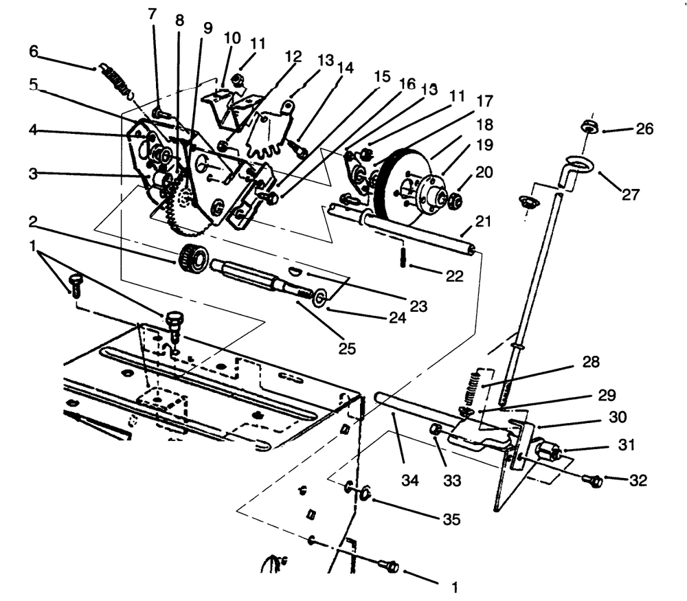 Traction Assembly (Continued) Diagram and Parts List for 6900001 - 6999999 Toro Snow Blower