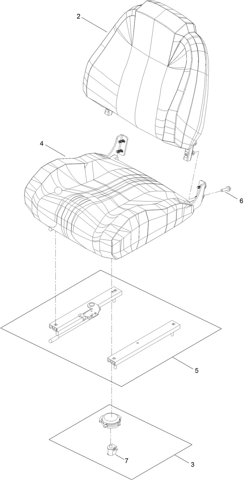 Seat Assembly No. 147-8731 Diagram and Parts List for 415500000 - 417199999 Toro Lawn Tractor