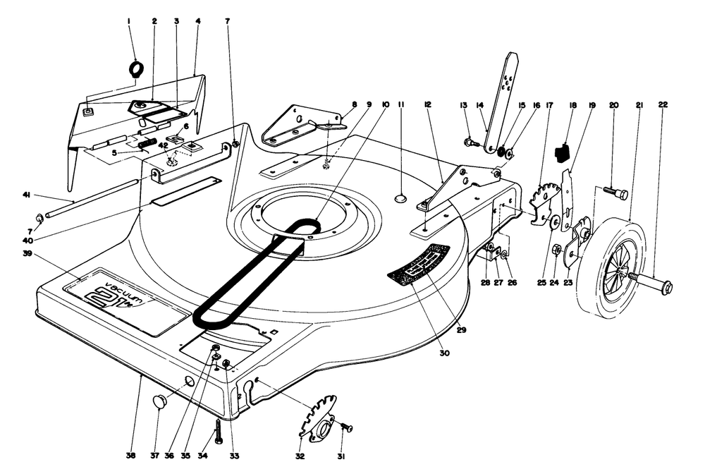 Mower Housing Assembly Diagram and Parts List for 16870 2000001 - 2999999 Toro Lawn Mower