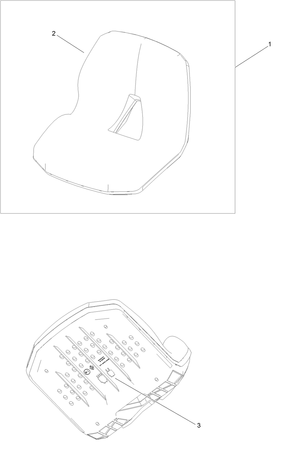 Seat Assembly No. 147-5157 Diagram and Parts List for 410000000 - 411779999 Toro Lawn Tractor
