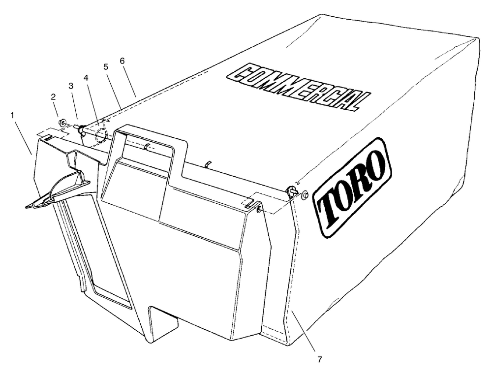 Grass Bag Assembly No. 11-5609 Diagram and Parts List for 8900001 - 8999999 Toro Lawn Mower