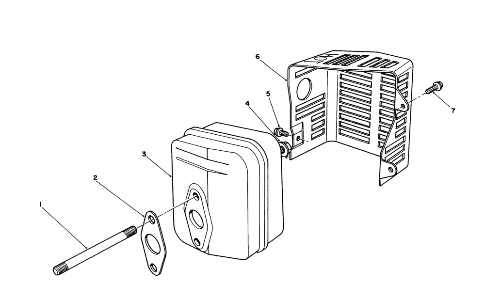 Muffler Assembly (Engine Model No. Vmj8) Diagram and Parts List for 0000001 - 0001101 Toro Lawn Mower