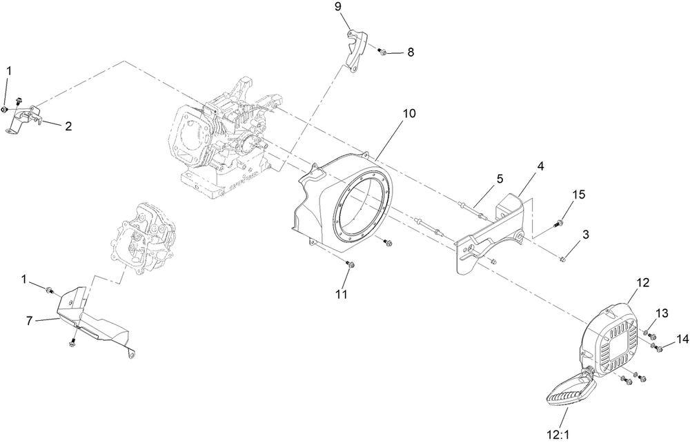 Blower Housing And Shrouds Assembly Diagram and Parts List for 416000000 - 999999999 Toro Snow Blower