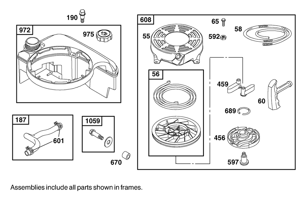 Engine Briggs & Stratton Model 12h802-1767-E1 Diagram and Parts List for 9900001 - 9999999 Toro Lawn Mower