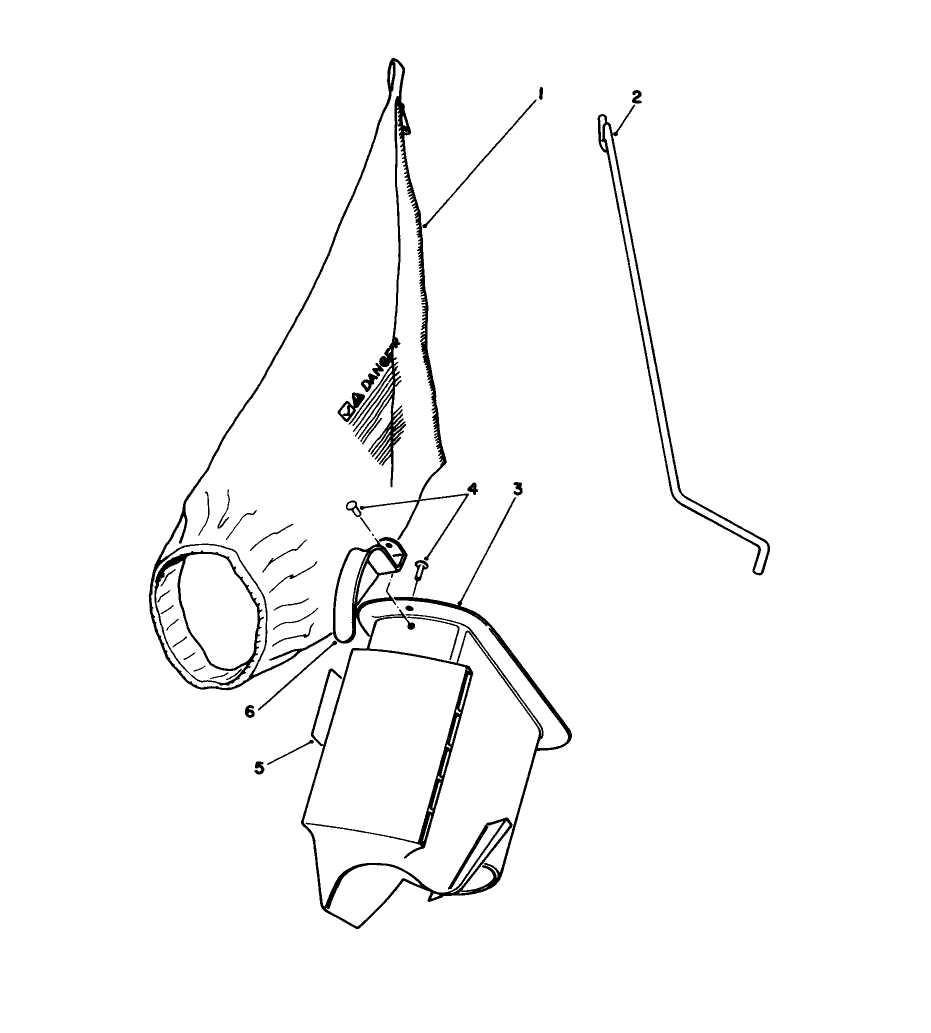 Bagging Kit No. 47-6510 (Optional) Diagram and Parts List for 2000001 - 2999999 Toro Lawn Mower