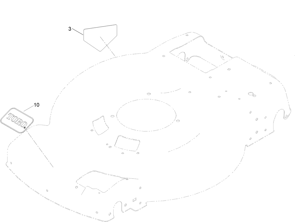 Decal Assembly Diagram and Parts List for 408000000 - 410018041 Toro Lawn Mower