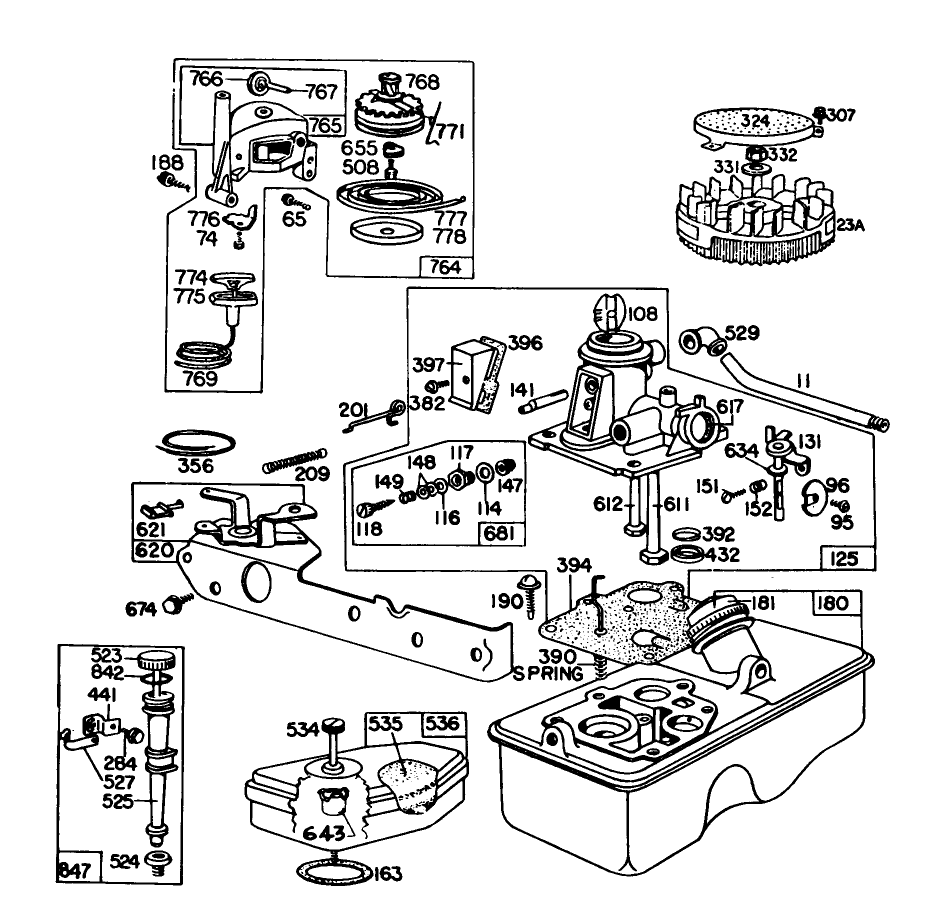 Engine Model No. 92908-2059-01 Diagram and Parts List for 16870 2000001 - 2999999 Toro Lawn Mower