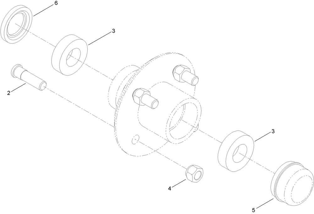 Hub Assembly No. 125-8171 Diagram and Parts List for 402000000 - 404319999 Toro Cement Mixer