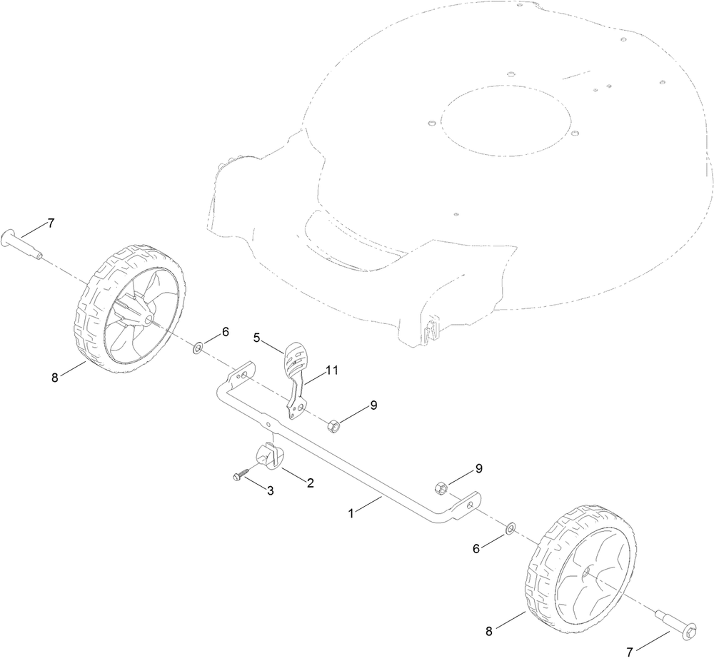 Front Wheel And Height-Of-Cut Assembly Diagram and Parts List for 407009443 - 407299999 Toro Lawn Mower