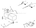 Fuel And Exhaust Systems Diagram and Parts List for 1982 Toro Lawn Tractor