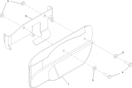 Side Deflector Assembly Diagram and Parts List for 408787721-999999999 Toro Spreader