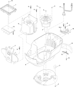 Motor Module Assembly No. 138-6660  Lower Shroud Assembly Diagram and Parts List for 407009443 - 407299999 Toro Lawn Mower