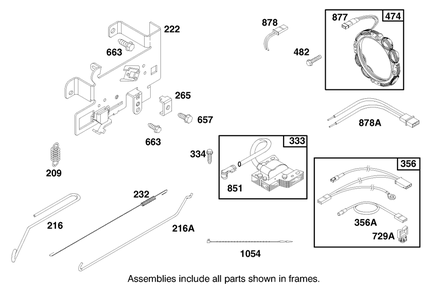 Engine Briggs & Stratton Model 28n707-0631-A1 Diagram and Parts List for 7900001 - 7999999 Toro Lawn Tractor