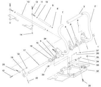 Steering Controls Diagram and Parts List for (891565-899999)(1998) Toro Lawn Tractor