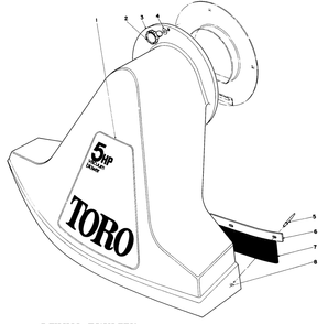 Part Location Diagram of 40-700 Toro Snout Assembly (Incl. Ref. #5-8)