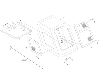 Rear Hood Assembly No. 133-9540 Diagram and Parts List for 400000000 - 999999999 Toro Lawn Tractor Accessories