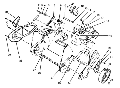 Engine & Wheel Assembly Diagram and Parts List for 5900001 - 5999999 Toro Snow Blower