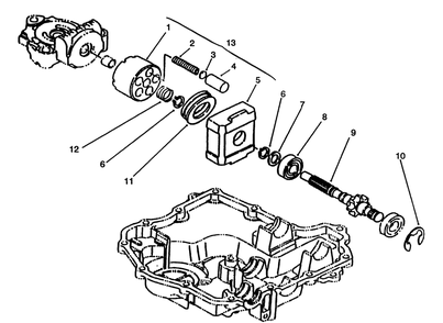Motor Shaft Diagram and Parts List for 4900001 - 4999999 Toro Lawn Tractor