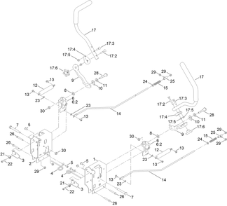 Motion Control Assembly Diagram and Parts List for 417200000 - 417499999 Toro Lawn Tractor
