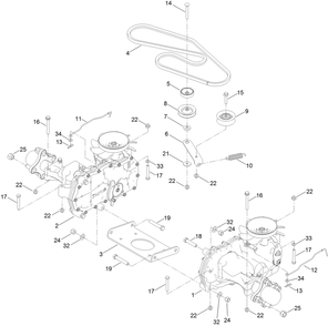 Traction Drive Assembly Diagram and Parts List for 410000000 - 412089999 Toro Lawn Tractor