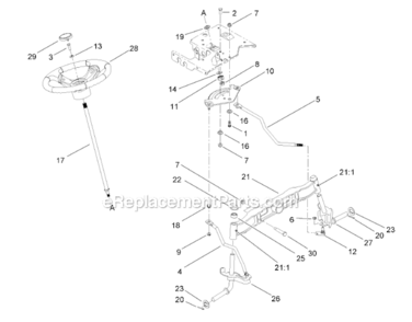 B Diagram and Parts List for  Toro Lawn Tractor
