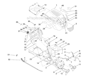 Part Location Diagram of 112-6118 Toro Cable-Throttle / Choke