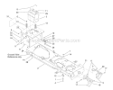 Frame  Battery Assembly Diagram and Parts List for  Toro Lawn Tractor