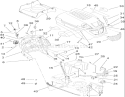 Fuel Tank and Hood Assembly Diagram and Parts List for 1A186H30000 - 2006 Toro Lawn Tractor