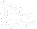 Deck Lift Arm Assembly Diagram and Parts List for 1A136H30000 - 2006 Toro Lawn Tractor