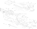 Fuel Tank, Hood and Dash Assembly Diagram and Parts List for 1-1 - 2009 Toro Lawn Tractor