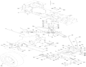Transmission, Belt and Control Pedal Assembly Diagram and Parts List for 1-1 - 2009 Toro Lawn Tractor
