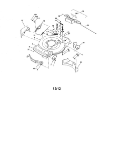 Deck/Side Chute/Rear Door Diagram and Parts List for 280000001 & UP Toro Lawn Mower