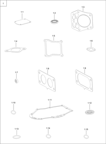 Gasket And Seal Kit Diagram and Parts List for 404621105-999999999 Toro Lawn Tractor