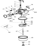 Carburetor Diagram and Parts List for 260000001-260999999 - 2006 Toro Lawn Mower