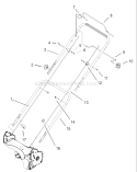 Handle Assembly Diagram and Parts List for 220300001-220999999 - 2002 Toro Lawn Mower