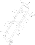 2 Bail HP Handle Assembly Diagram and Parts List for 240000001-240999999 - 2004 Toro Lawn Mower