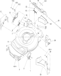 Deck, Side Chute and Rear Door Assembly Diagram and Parts List for 250000001-250999999 - 2005 Toro Lawn Mower
