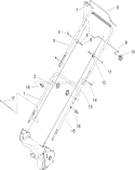 HP-2 Bail Handle Assembly Diagram and Parts List for 250000001-250999999 - 2005 Toro Lawn Mower
